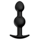 Pretty Love black silicone anal plug with flared base for safe and comfortable play