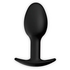 Pretty Love Silicone Anal Balls - Black silicone anal plug with flared base for safe use