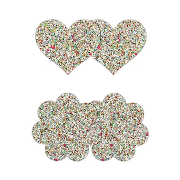 Pretty Pasties Heart & Flower Glow 2 Pair - Pasties