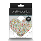 Pretty Pasties Heart & Flower Glow 2 Pair - Pasties