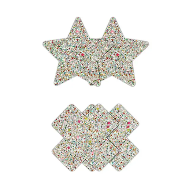 Pretty Pasties Star & Cross Glow 2 Pair - Pasties