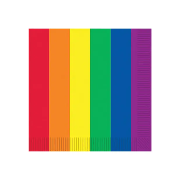 Pride Luncheon Napkins - Rainbow Pack Of 16 - Party Supplies