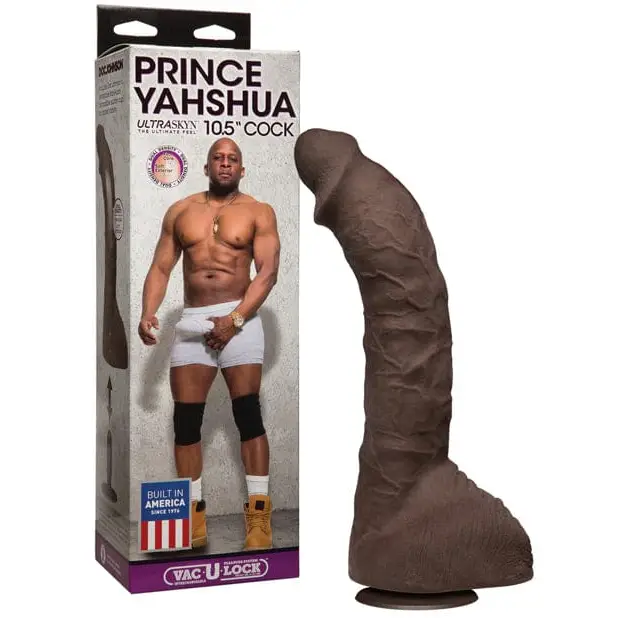 Doc Johnson Dongs & Dildos Prince Yahshua Ultraskyn 10.5" Cock  - Chocolate at the Haus of Shag