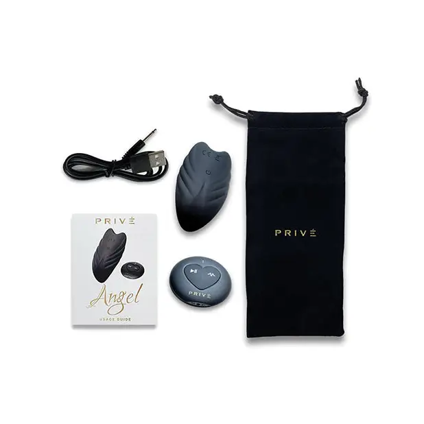 PRIVE Angel Panty Vibe - Black - Stimulators