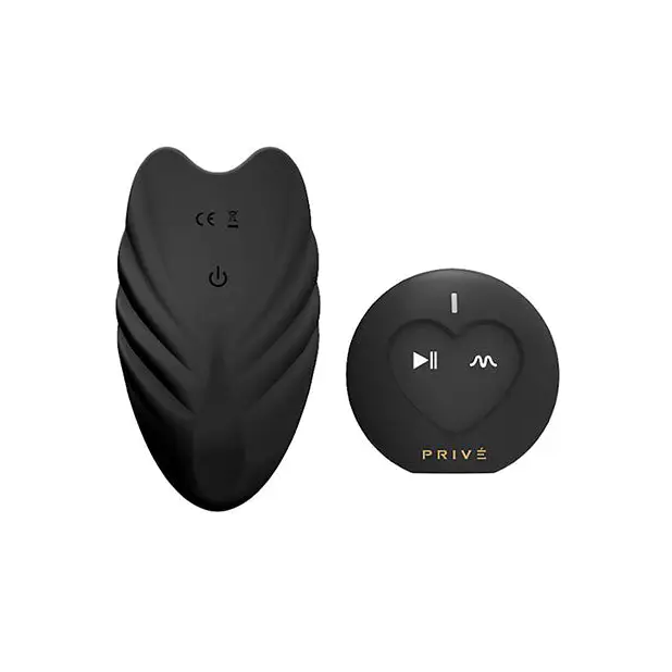 PRIVE Angel Panty Vibe - Black - Stimulators