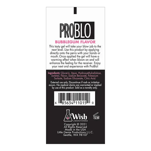 Problo Oral Pleasure Gel Blueberry - Oral Sex Enhancer