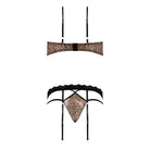 Magic Silk Lingerie Lingerie Set L/xl Purrfect Bra & Garter Panty Leopard at the Haus of Shag