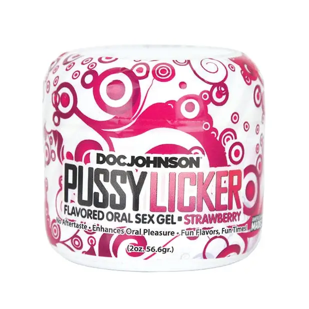 Pussy Licker - 2 Oz Strawberry flavored ’poly licker pink’ bottle for enhanced pleasure