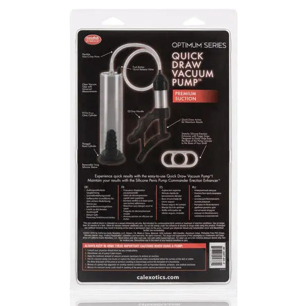 CalExotics Penis Enhancement Quick Draw Vacuum Pump - Clear at the Haus of Shag