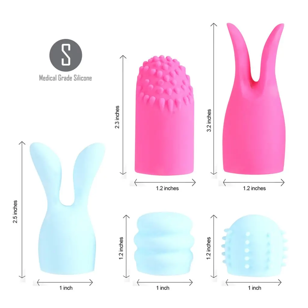 Quinn 5 Silicone Attachments - Rabbit