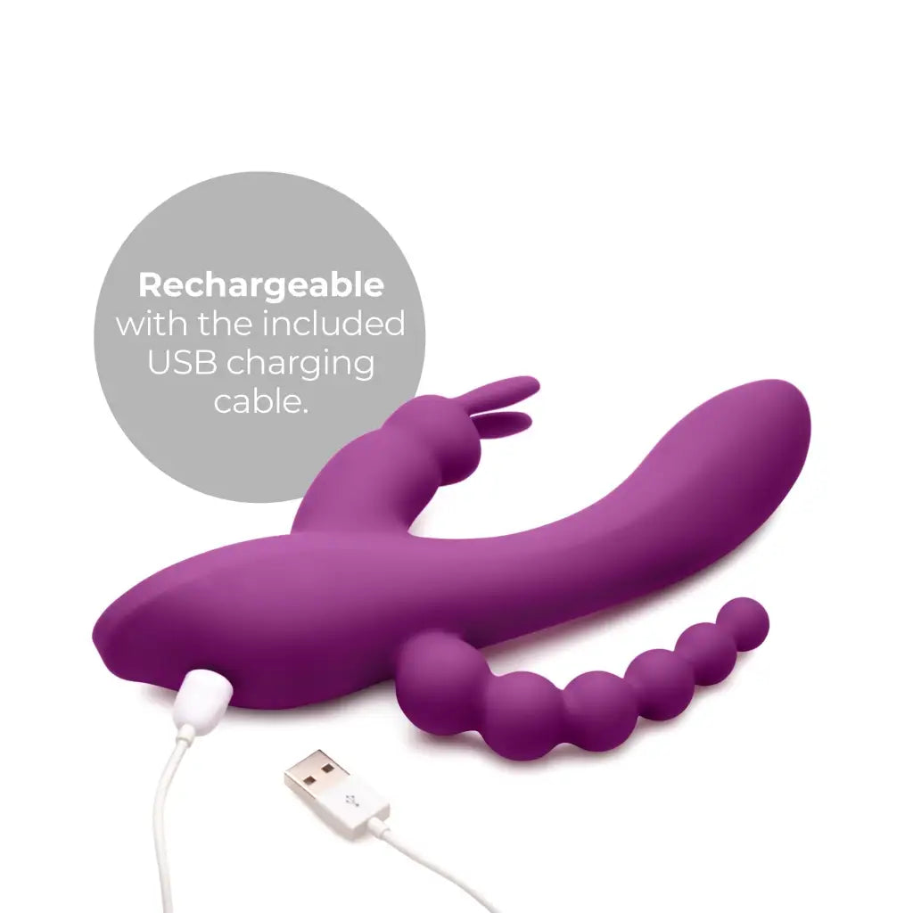 Curve Novelties Vibrator Quivers 10x Silicone G-spot Rabbit Vibrator at the Haus of Shag