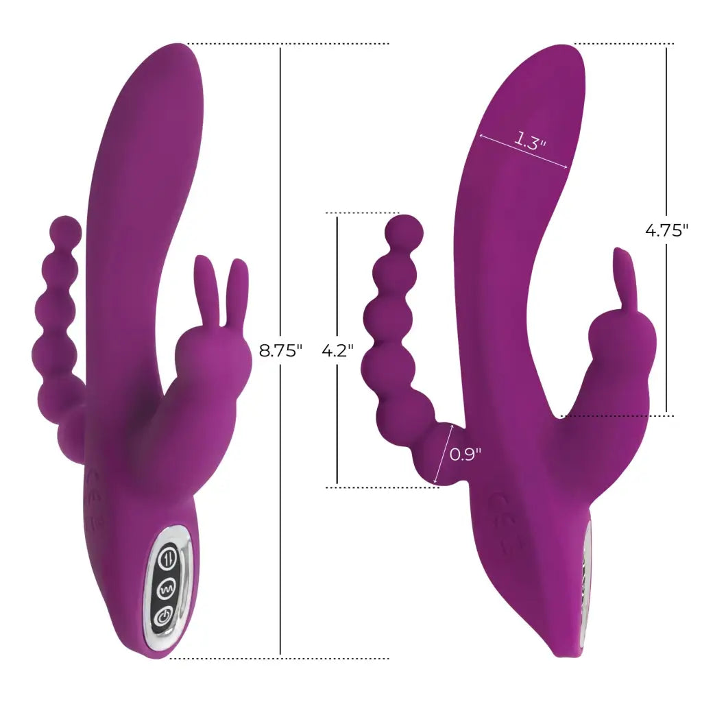 Curve Novelties Vibrator Quivers 10x Silicone G-spot Rabbit Vibrator at the Haus of Shag