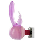 Purple Rabbit Tip Wand Attachment on White Background