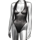 CalExotics Lingerie - Plus/queen - Packaged Radiance Deep V Body Suit - Black Qn at the Haus of Shag