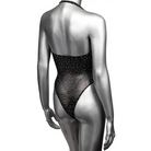 CalExotics Lingerie - Plus/queen - Packaged Radiance Deep V Body Suit - Black Qn at the Haus of Shag