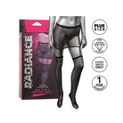 Radiance One Piece Garter Skirt W/thigh Highs - Black - Garter