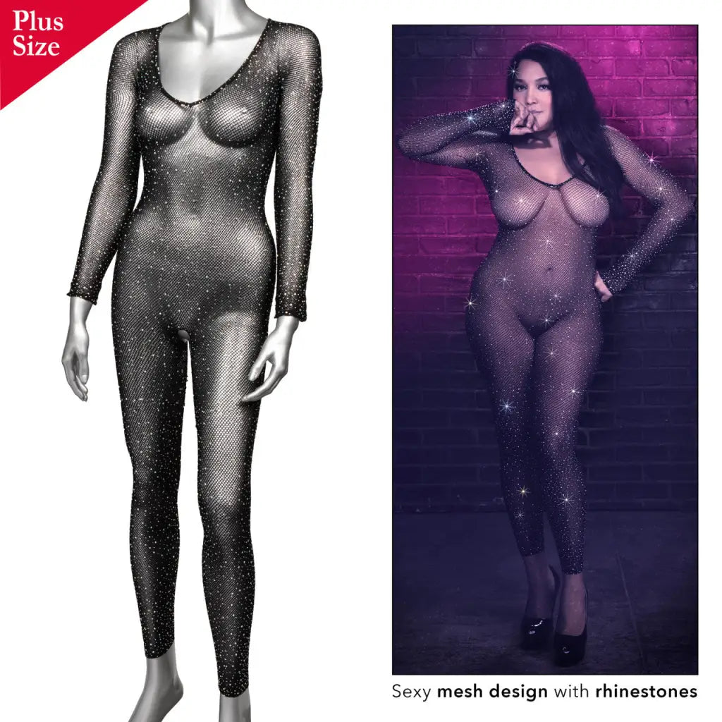 Radiance Plus Crotchless Full Bodysuit - Bodysuit