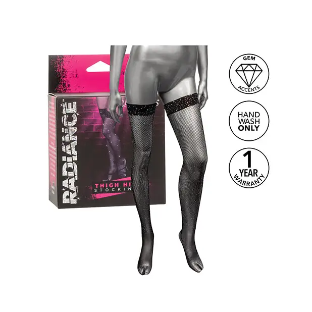 Radiance Thigh High Stockings - Black - Thigh-High Stockings