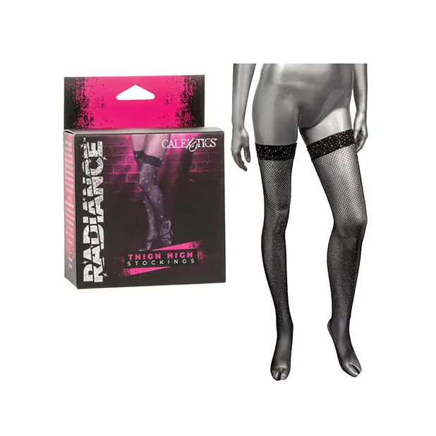 Radiance Thigh High Stockings - Black - One Size - Thigh-High Stockings