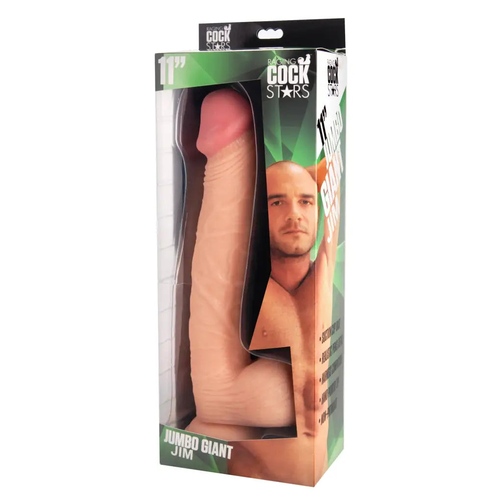 Raging Cockstars Jumbo Giant Jim 11 Inch Realistic Dildo.