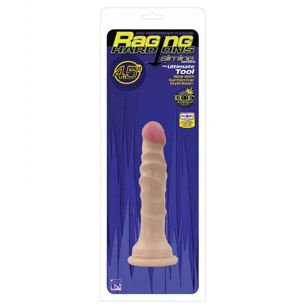 Doc Johnson Dongs & Dildos 4.5" Raging Hard Ons Slimline Dong W/suction Cup at the Haus of Shag