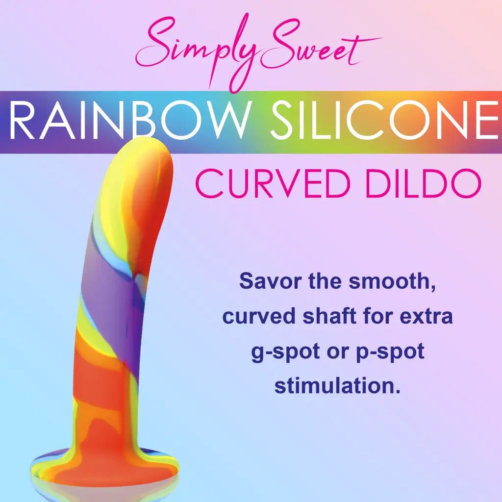 Rainbow Silicone Dildo - Dildos