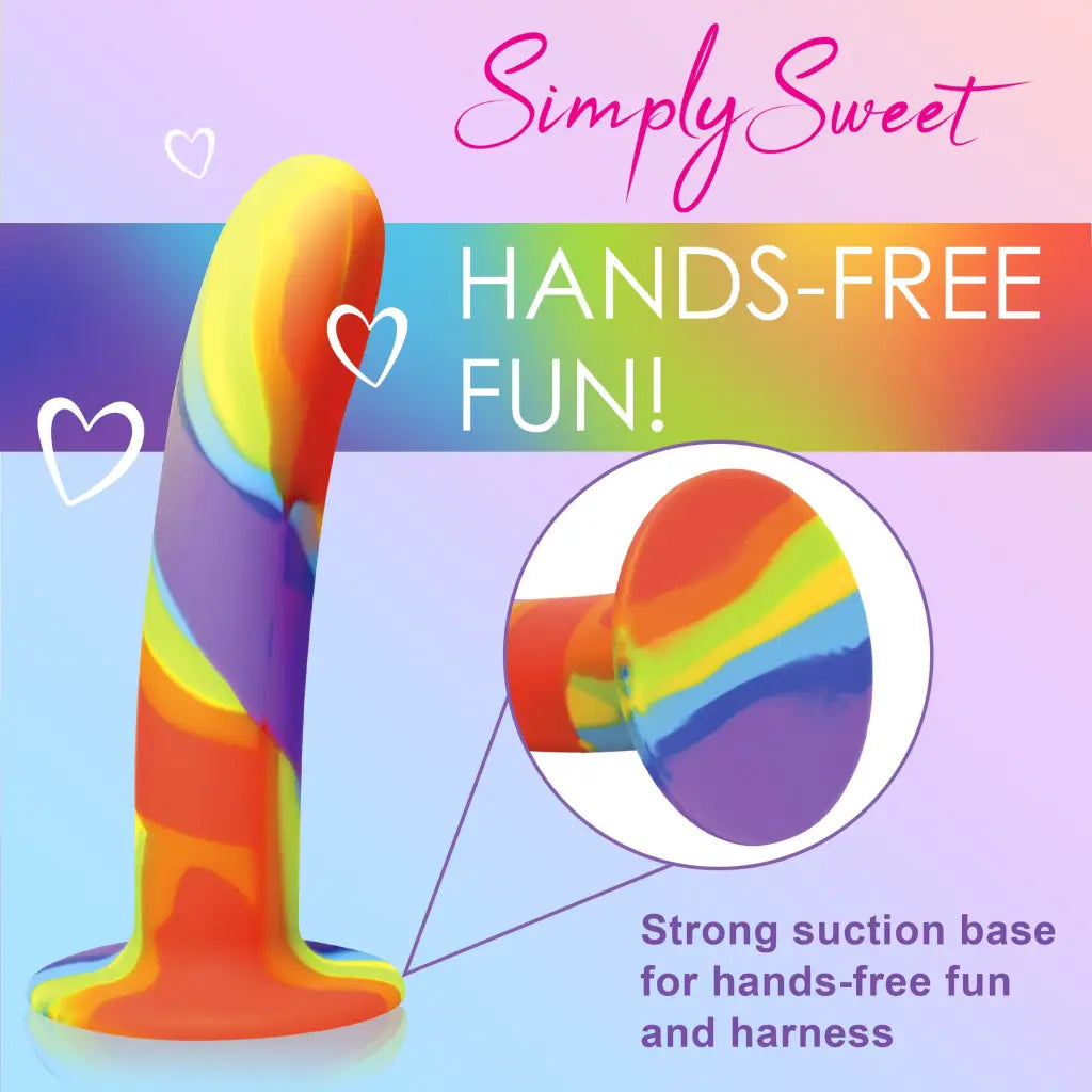 Rainbow Silicone Dildo - Dildos