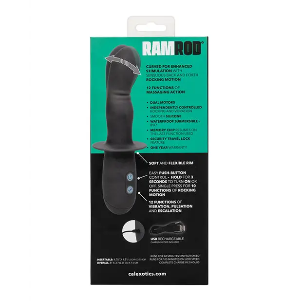 Ramrod Rocking Vibrator - Black - Plain Vibrator