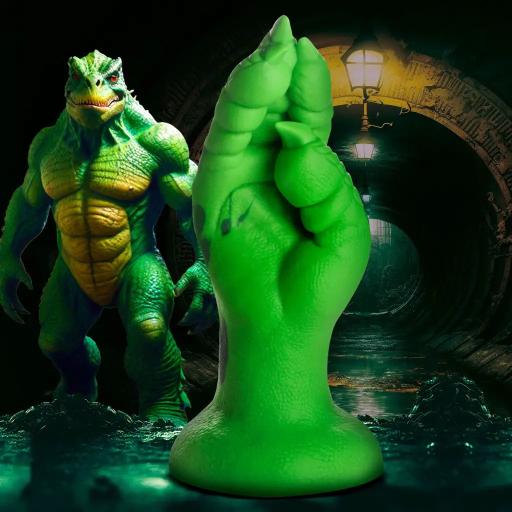 Raptor Claw Fisting Silicone Dildo - Green - Dildos