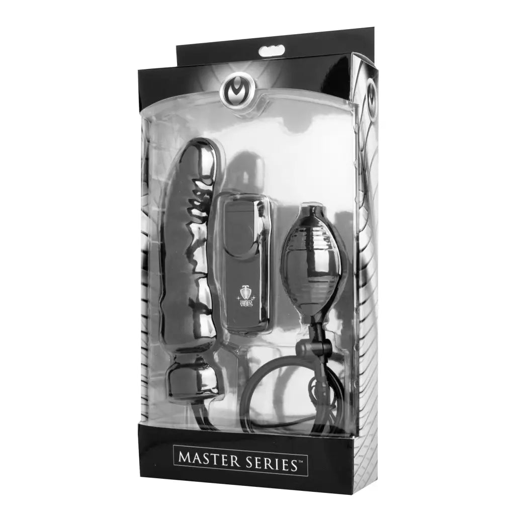 Master Series Inflatable Vibrator Ravage Vibrating Inflatable Dildo at the Haus of Shag