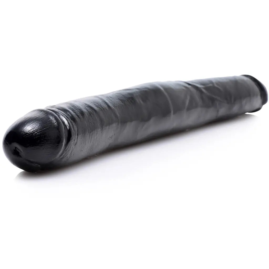 Realistic 17.5 inch double dong black with a smooth, rounded tip for versatile use