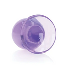 Purple RealRock Crystal Clear 3.5 in. Anal Plug with white background