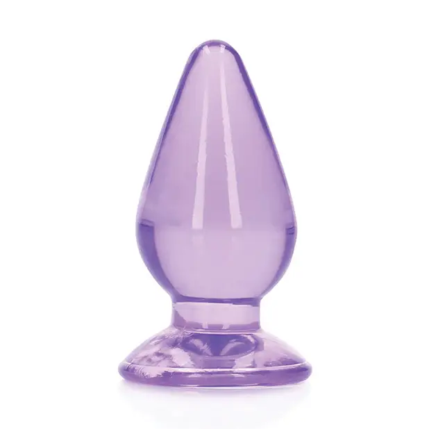 Purple RealRock Crystal Clear water pipe on a white background