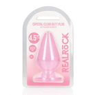 RealRock Crystal Clear 3.5 in. Anal Plug Purple - Pink Crystal Bullet Plug accessory