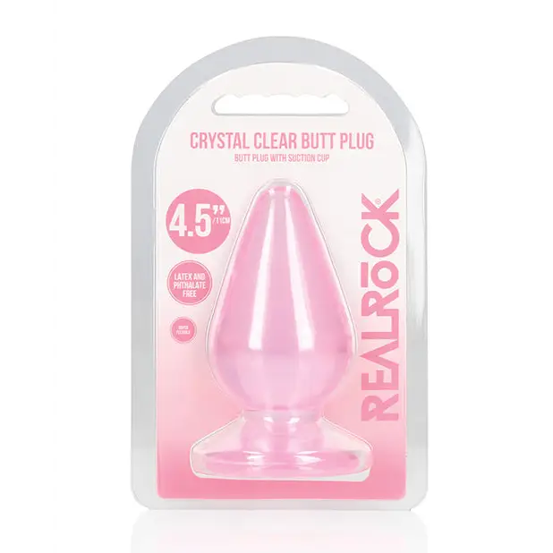 RealRock Crystal Clear 3.5 in. Anal Plug Purple - Pink Crystal Bullet Plug accessory