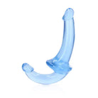 RealRock Crystal Clear 6 in. Strapless Strap-On Dildo Blue - Strapless Strap