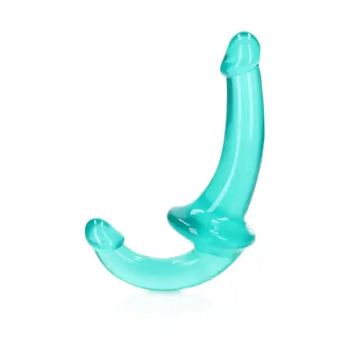 RealRock Crystal Clear 6 in. Strapless Strap-On Dildo Turquoise - Strapless Strap