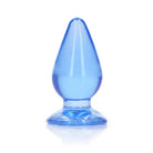 RealRock Crystal Clear Butt Plug - 3.5’’ / Blue - Butt Plug