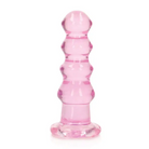 RealRock Crystal Clear Curvy 5.5 in. Dildo/Plug Pink - Realistic Dildo