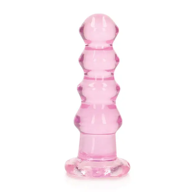 RealRock Crystal Clear Curvy 5.5 in. Dildo/Plug Pink - Realistic Dildo