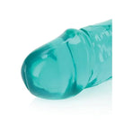 Shots America Dildos Turquoise RealRock Crystal Clear Double Dong 13 in. Dual-Ended Dildo Turquoise at the Haus of Shag