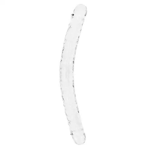 RealRock Crystal Clear Double Dong 18 in. Dual-Ended Dildo Clear - Double Ended Dildo