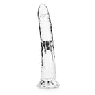 Glass water pipe with black and white design from RealRock Crystal Clear collection