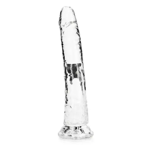 Glass water pipe with black and white design from RealRock Crystal Clear collection