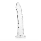 RealRock Crystal Clear Slim 8 in. Dildo Clear - Realistic Dildo