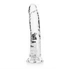 RealRock Crystal Clear Slim 9 in. Dildo Clear - Realistic Dildo