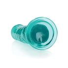 Shots America Dildos Turquoise RealRock Crystal Clear Straight 10 in. Dildo Without Balls Turquoise at the Haus of Shag