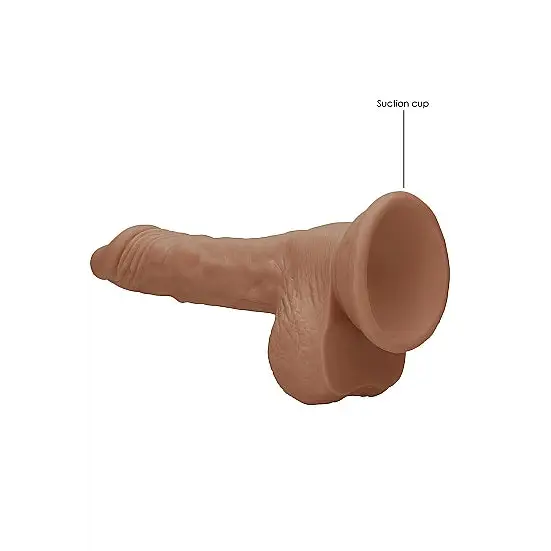 Realrock Dong Tan W/ Testicles - Realistic Dildo