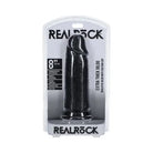 RealRock Extra Thick 8 in. Dildo Black - Realistic Dildo