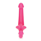 RealRock Glow in the Dark 6 in. Strapless Strap-On Dildo Neon Purple - Strapless Strap